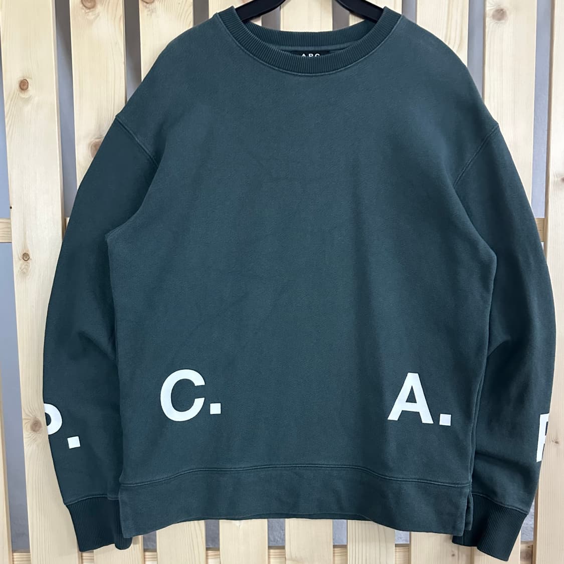 (S) APC 아페쎄 딥그린 맨투맨 상품이미지3