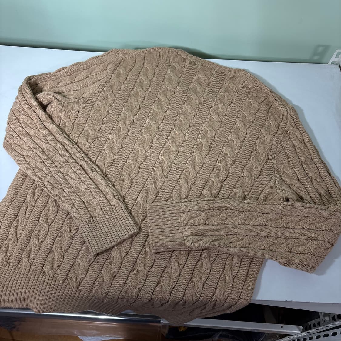 L 105 폴로 랄프로렌 베이지 꽈배기니트 상품이미지3