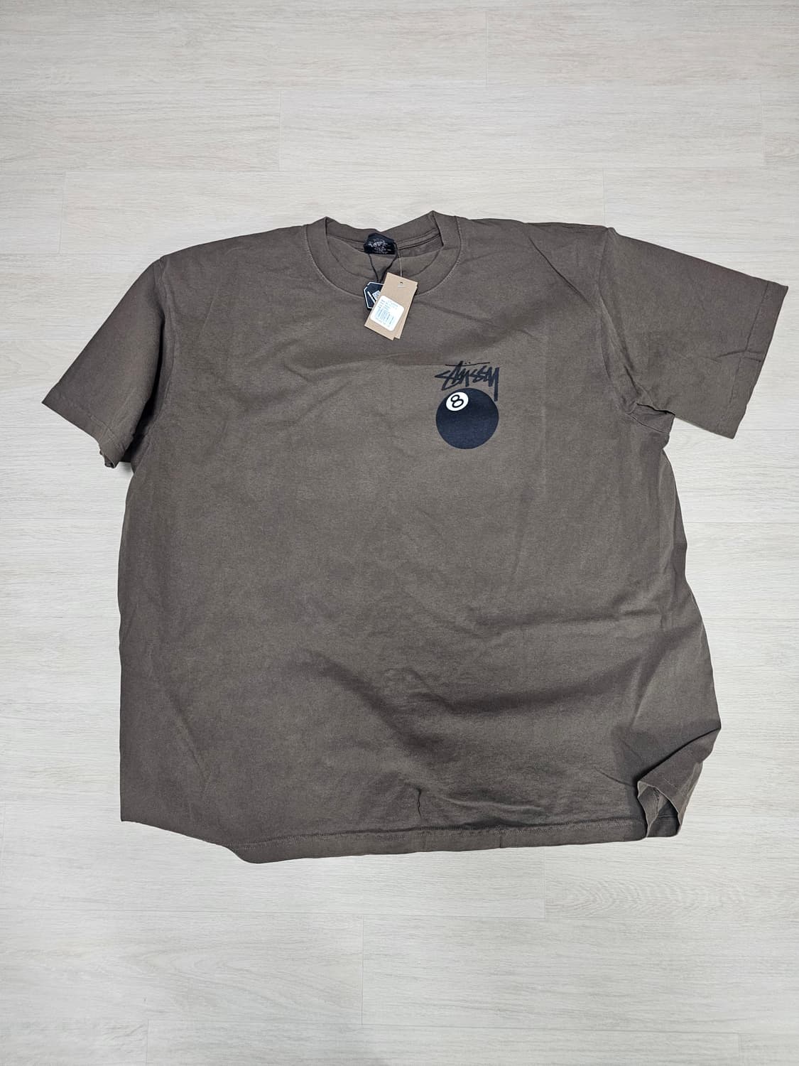 스투시 8볼 피그먼트 다이드 티셔츠 커피  XXL 상품이미지1