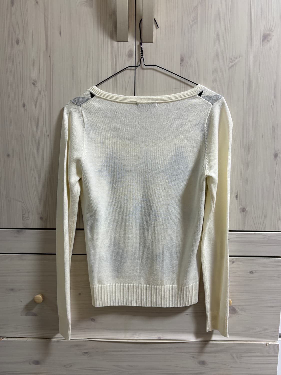 블랙화이트 아가일 니트 빈티지 상품이미지3