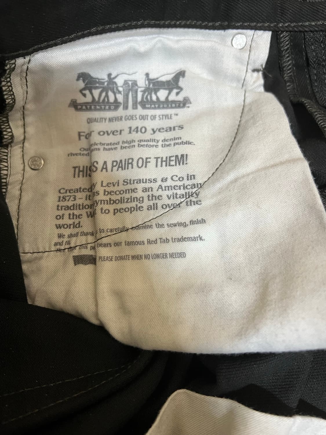 리바이스 505 블랙진 상품이미지4