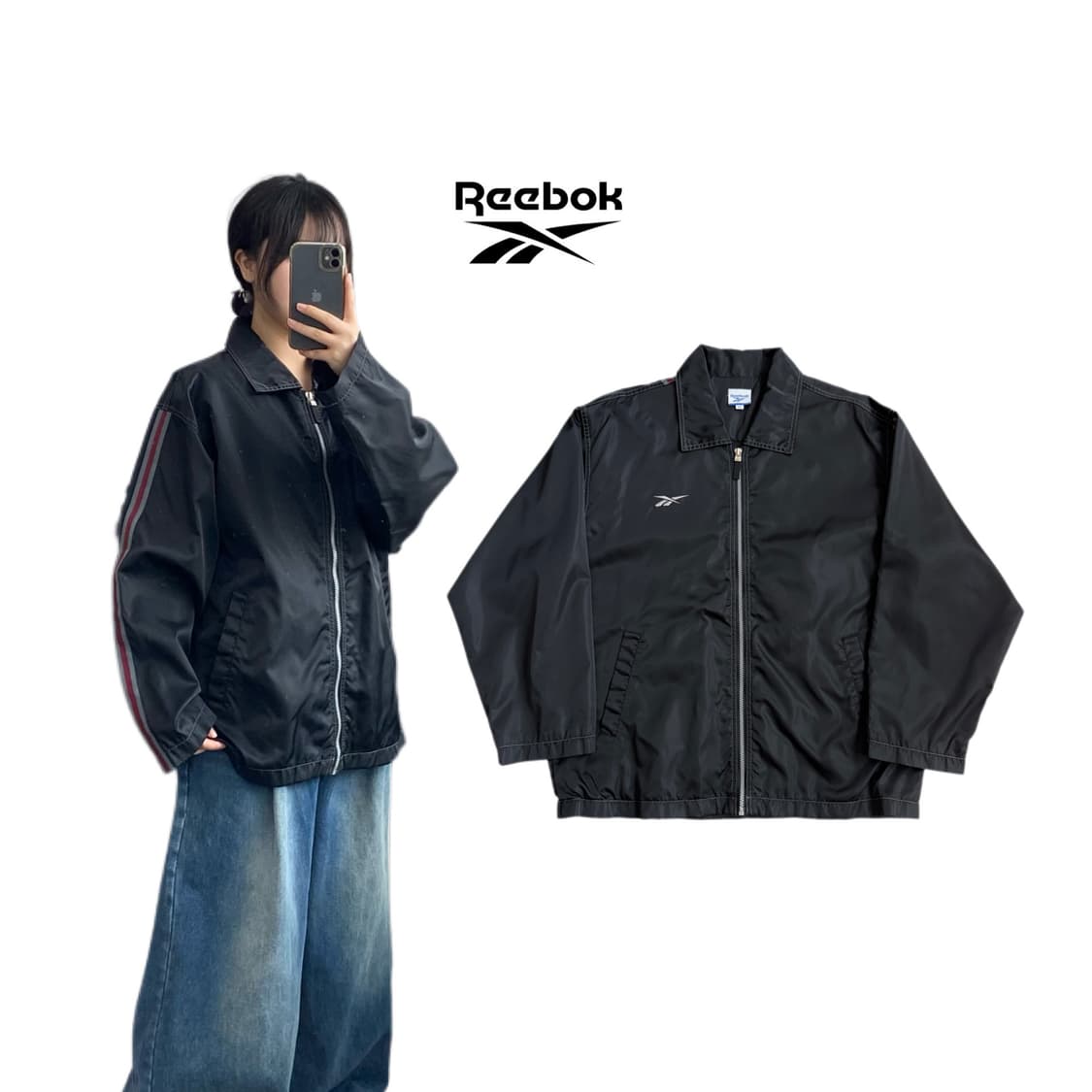 리복 90s 올드스쿨 오버핏 바람막이 자켓 상품이미지1