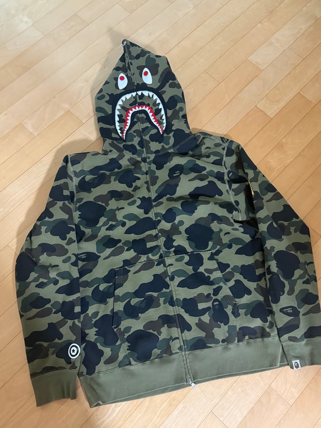 베이프 샤크후드 퍼스트 카모 녹계 3xl 상품이미지3