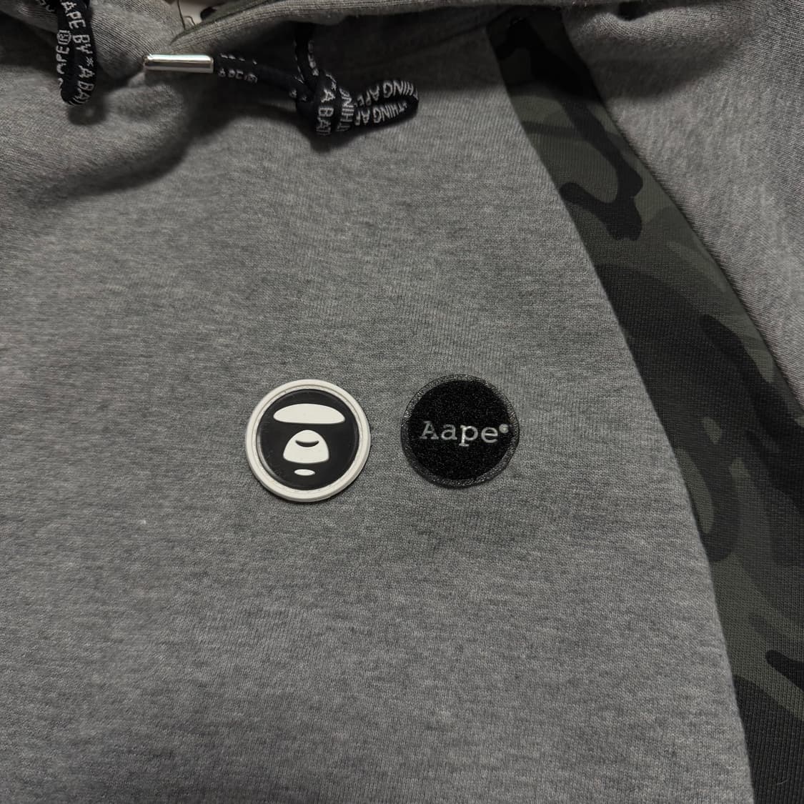 에이프 Aape 그레이 카모플라쥬 후드티 상품이미지5