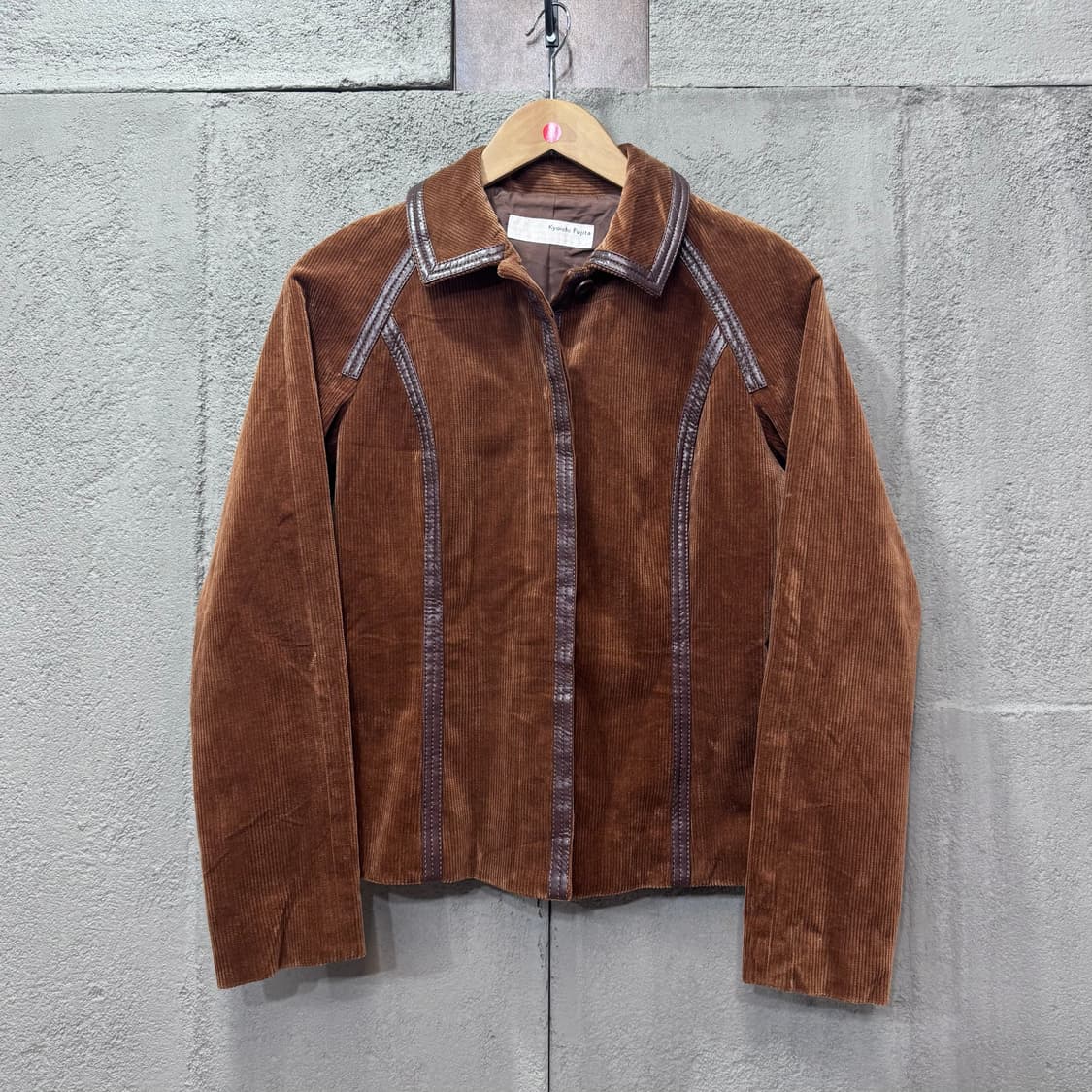 쿄이치 후지타 코듀로이 레더 믹스 브라운 자켓 made in JAPAN  상품이미지1