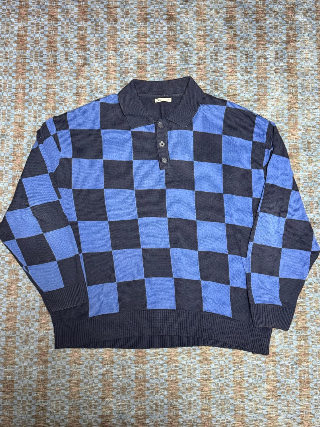 Zara 자라 체커보드 니트 상품이미지1