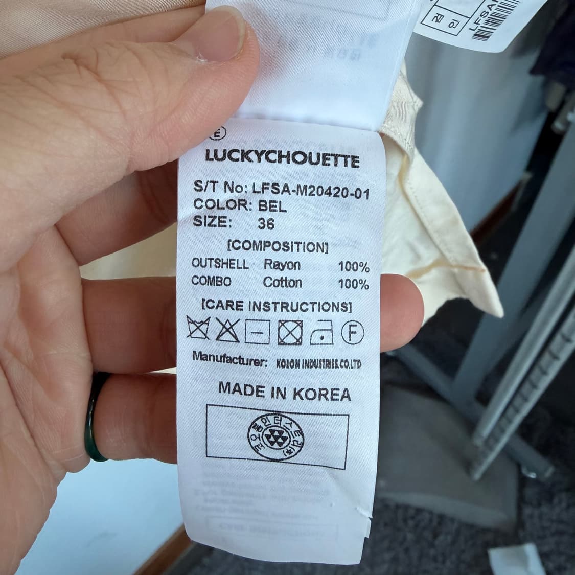 럭키슈에뜨 레이스 빅카라 블라우스 아이보리 상품이미지6