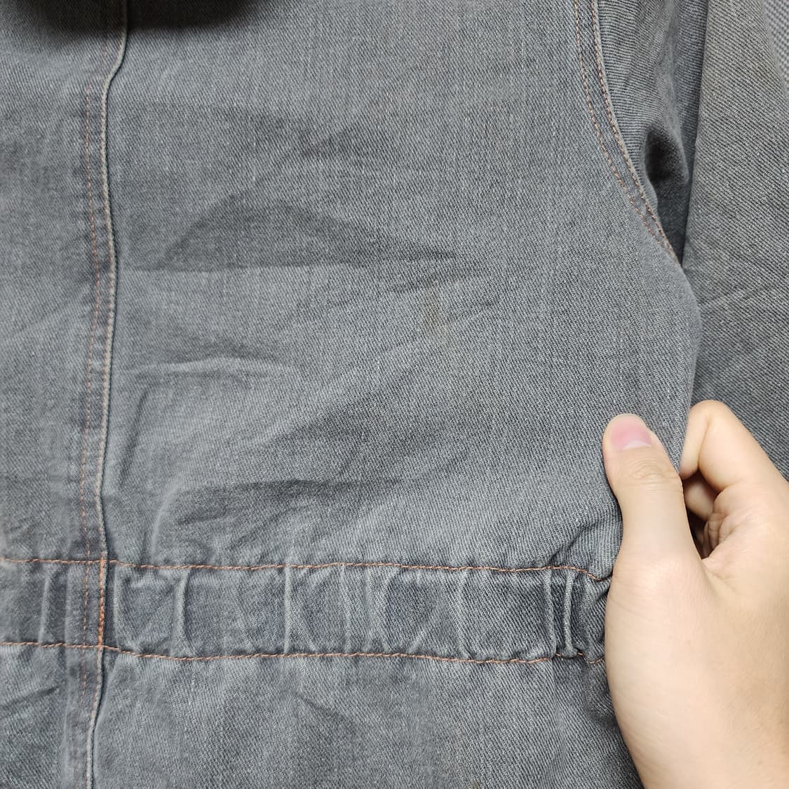 일본 빈티지 시멘트 퍼 트리밍 아티잔 야상 파카 자켓 상품이미지9