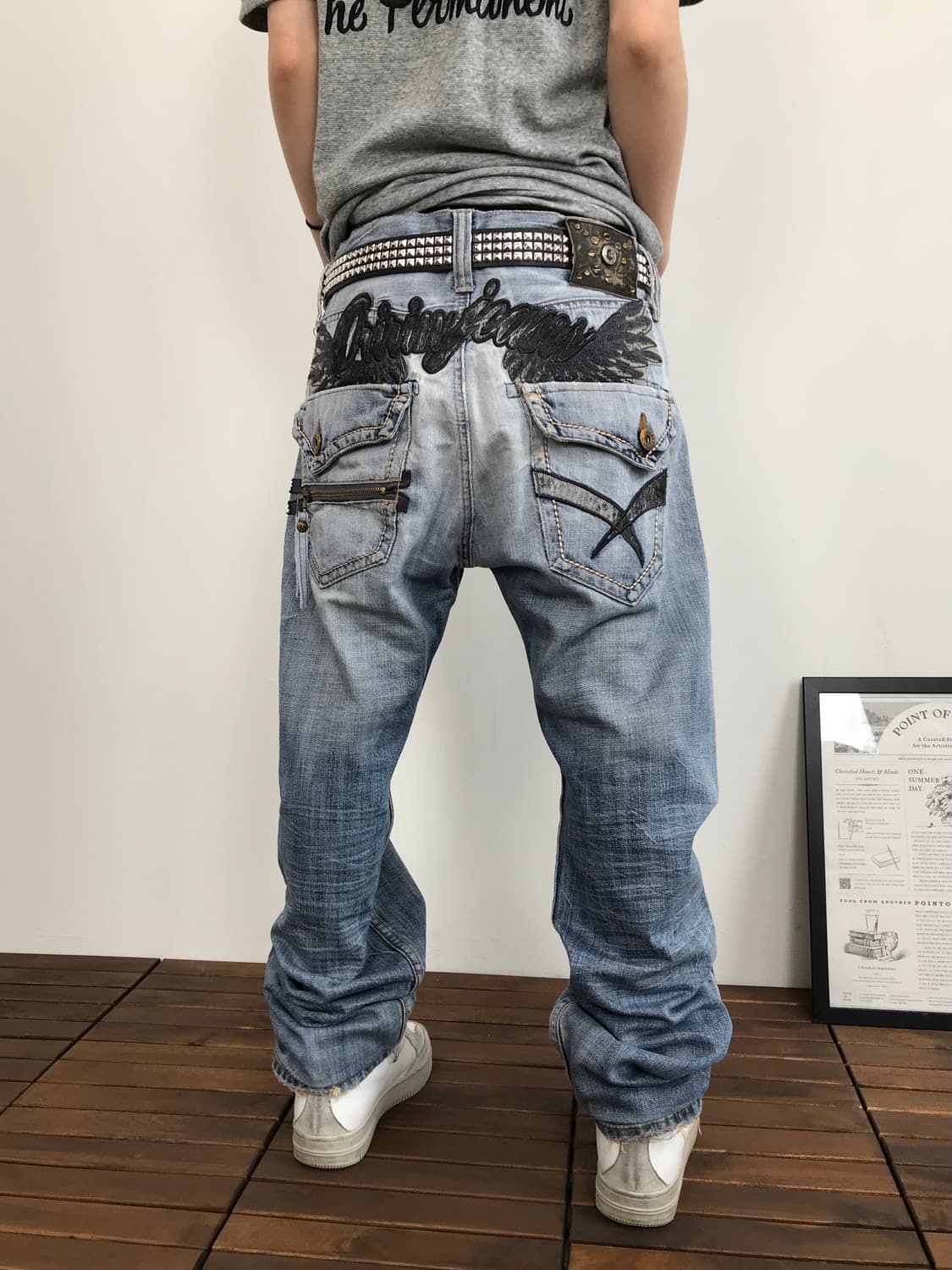 Origin Y2K Embroidery Denim Pants 상품이미지2