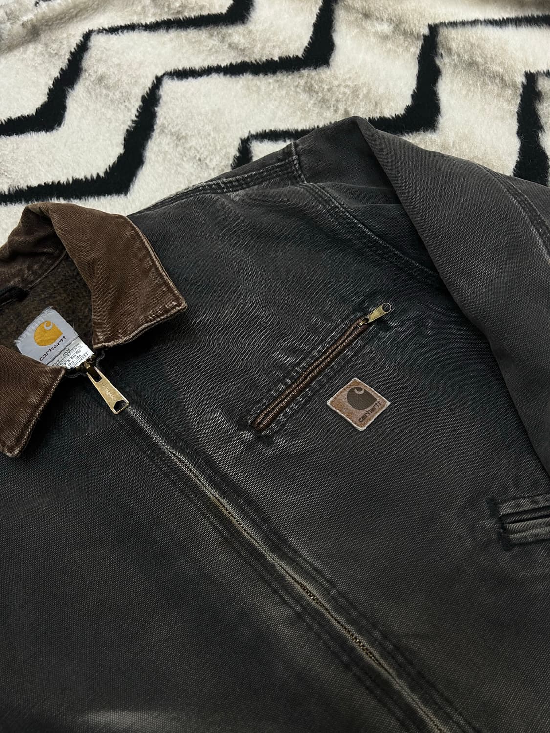 [L]칼하트USA J97 디트로이트 자켓/블랙워싱 상품이미지1