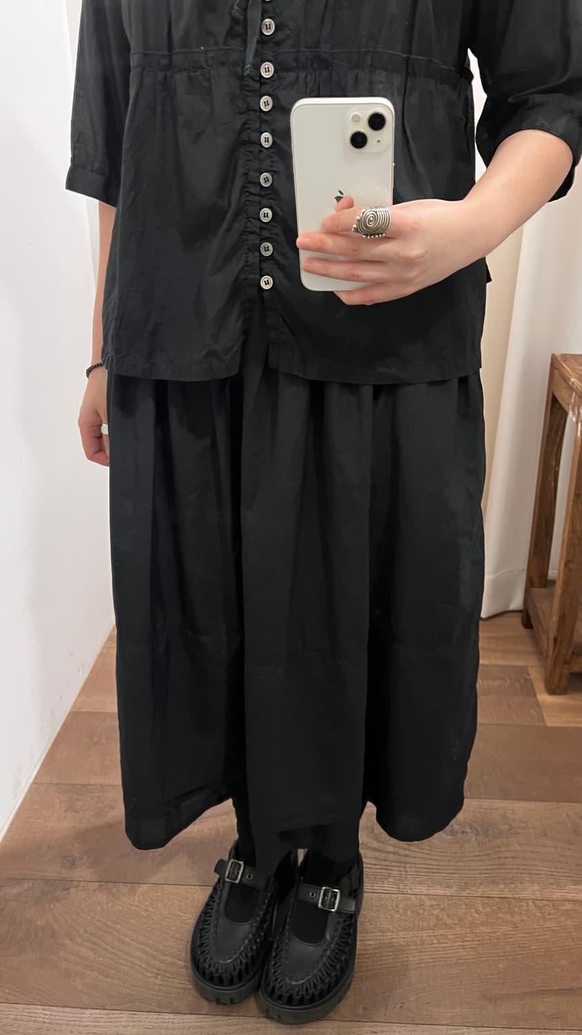 Layer Ruffle Shirring Skirt 상품이미지4