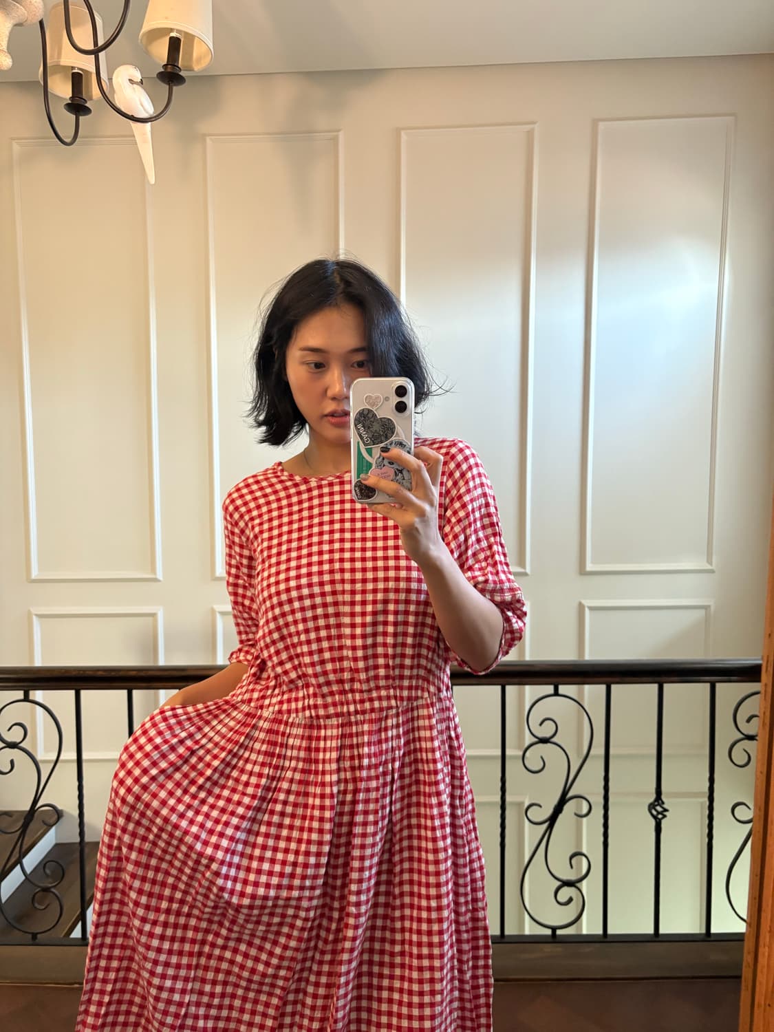 Ymc 깅엄체크 원피스 상품이미지1