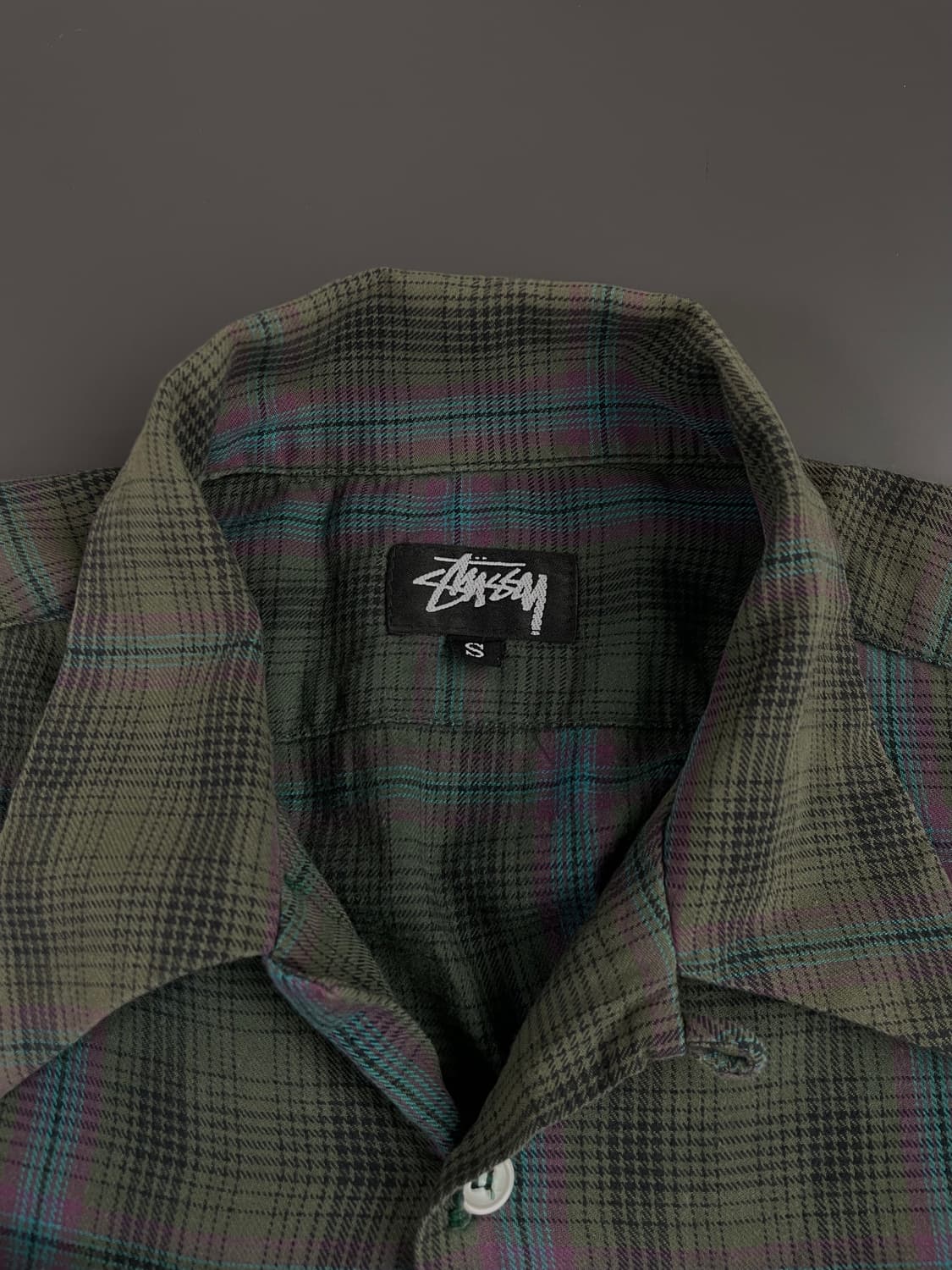[S] 1980S 초판 빈티지 올드 스투시 플란넬 셔츠 메이드 인 USA 상품이미지8