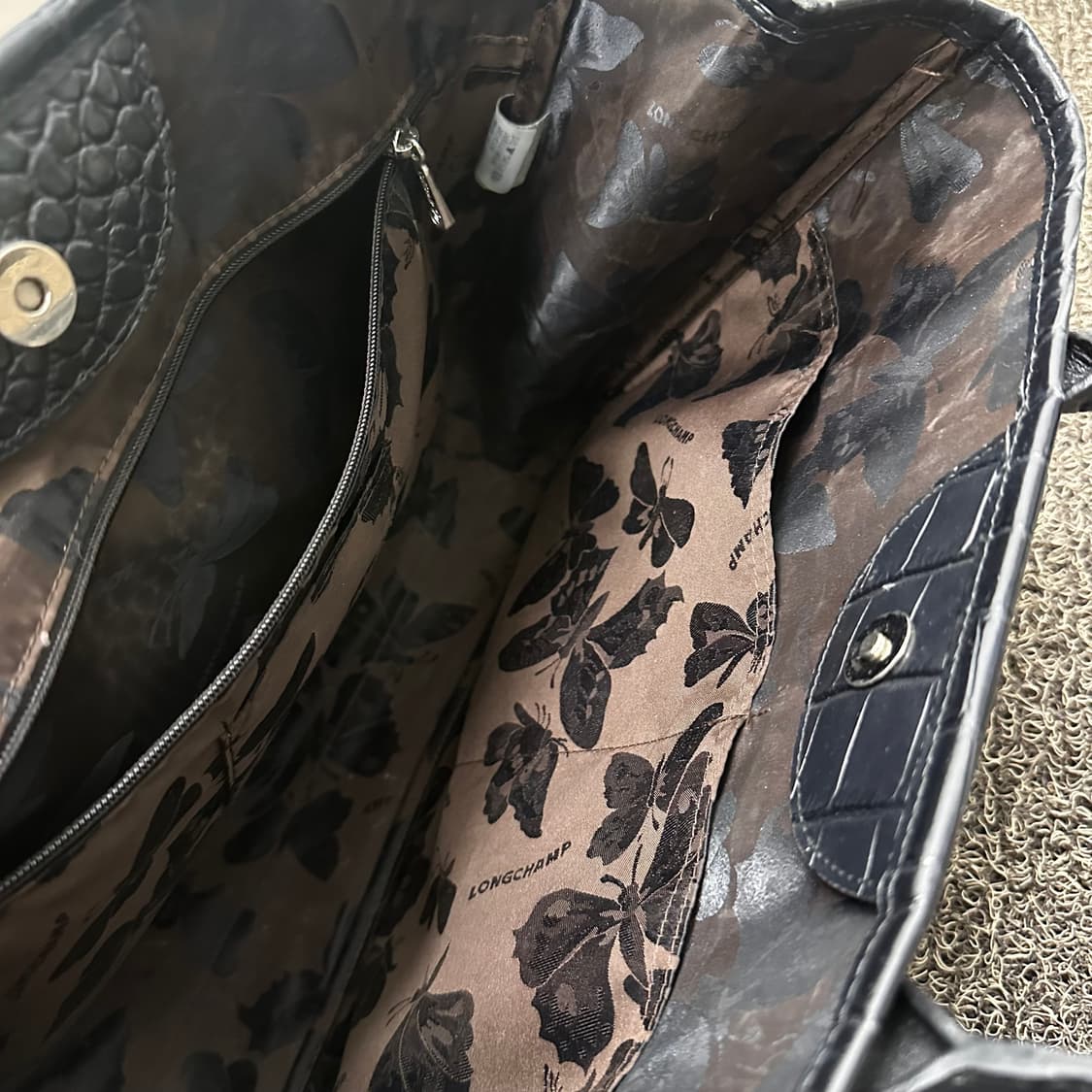 롱샴 여성 토트백 숄더백 가죽 가방 블랙 상품이미지6