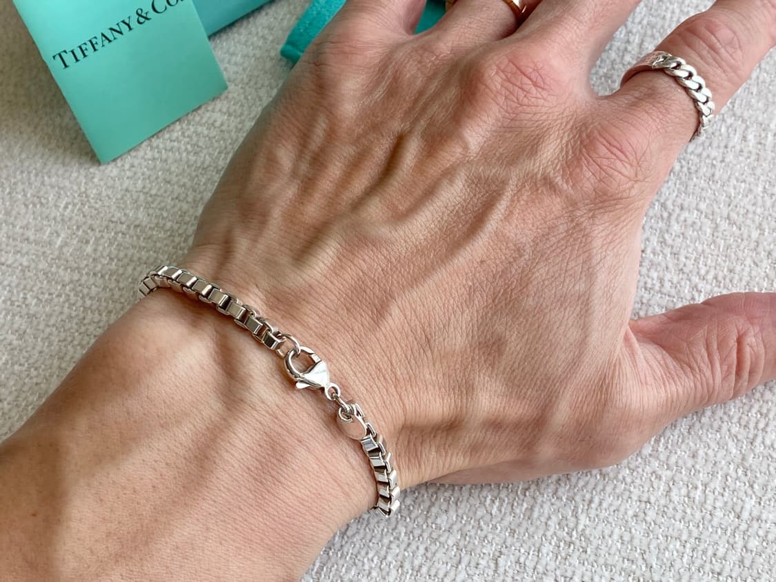 티파니 실버 베네치안 팔찌 18.5CM 남녀공용 상품이미지3