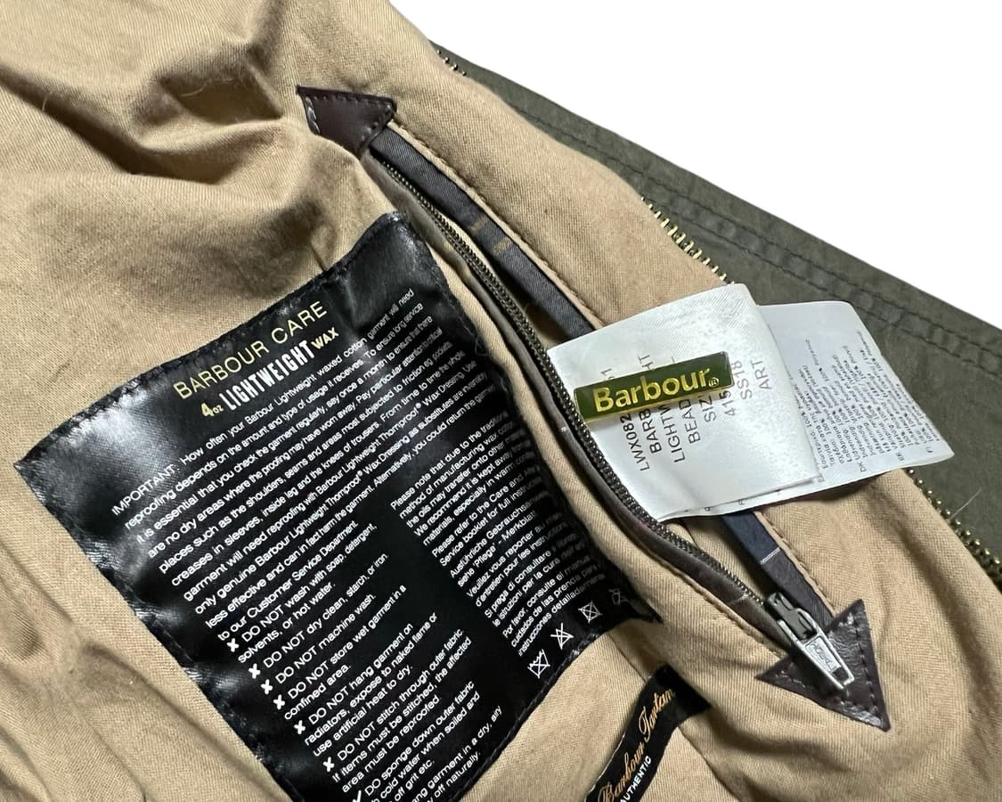 바버 라이트웨이트 4oz 왁스 자켓 UK 10 여성 상품이미지5