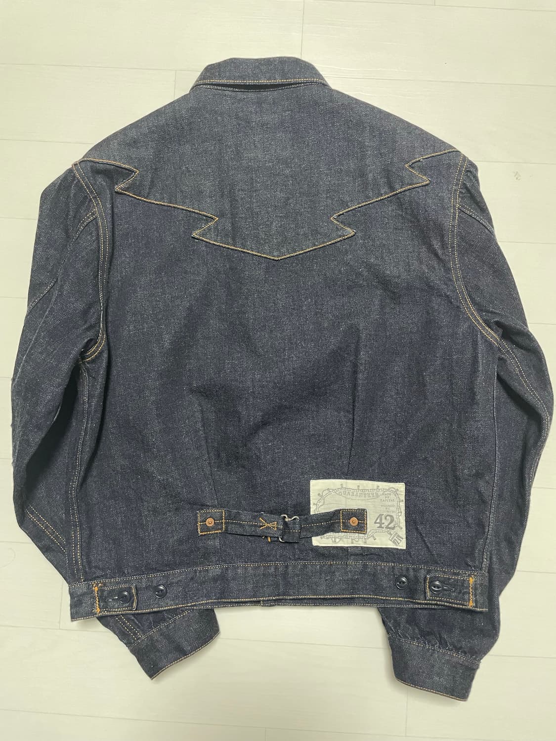 캐피탈 12온즈 데님 산토 도밍고 썬더버드 자켓 인디고 상품이미지4