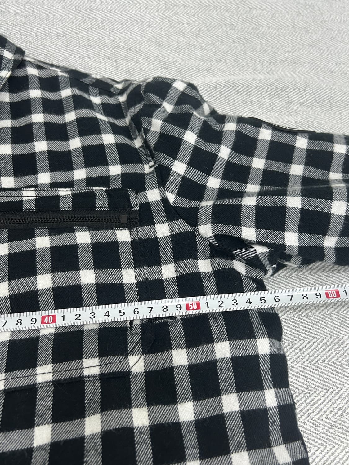 에비수 EVISU 블랙체크 누빔 점퍼 L 100 상품이미지10