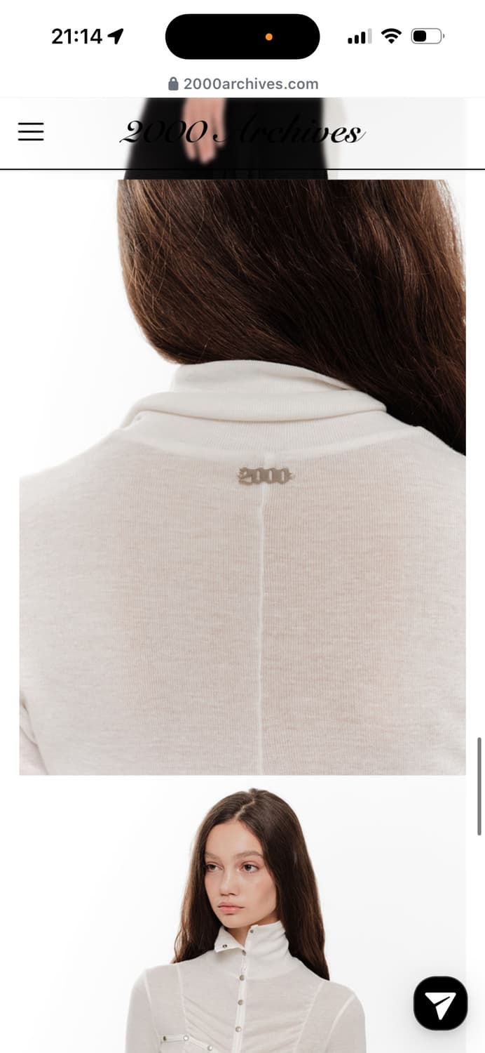 새상품) 2000아카이브스 레나 셔링 탑  상품이미지4