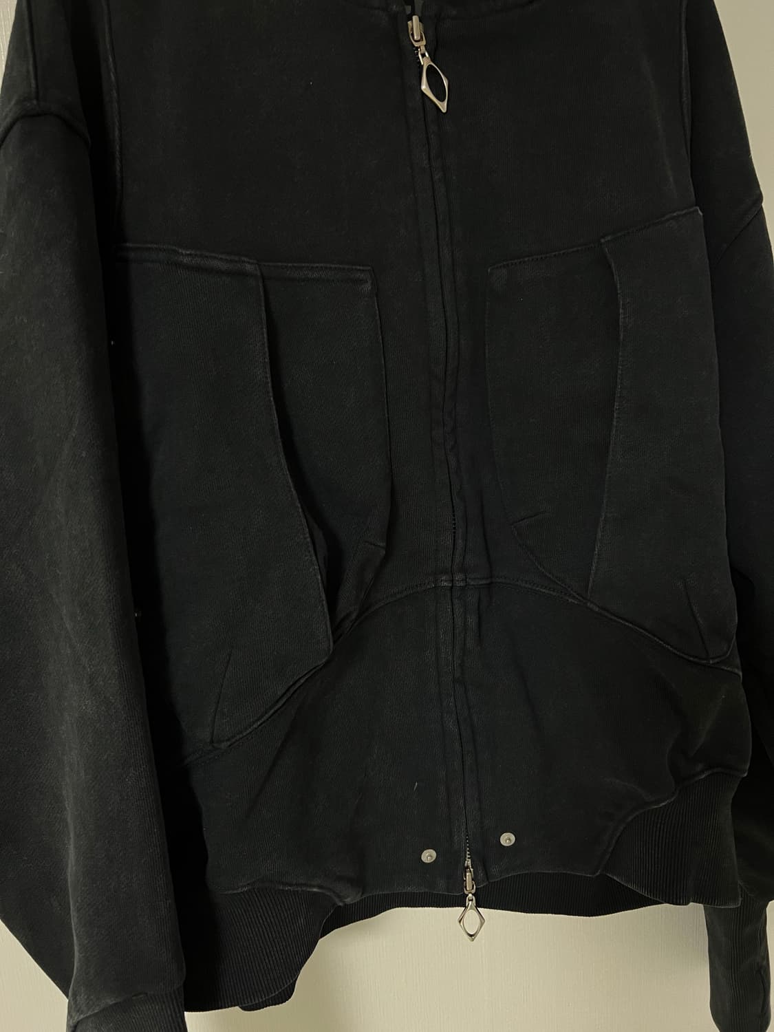 [미스치프]빅 포켓 후디-워시드 블랙 M사이즈 상품이미지5