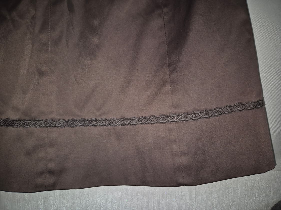 브라운 미디 플레어 스커트 상품이미지3