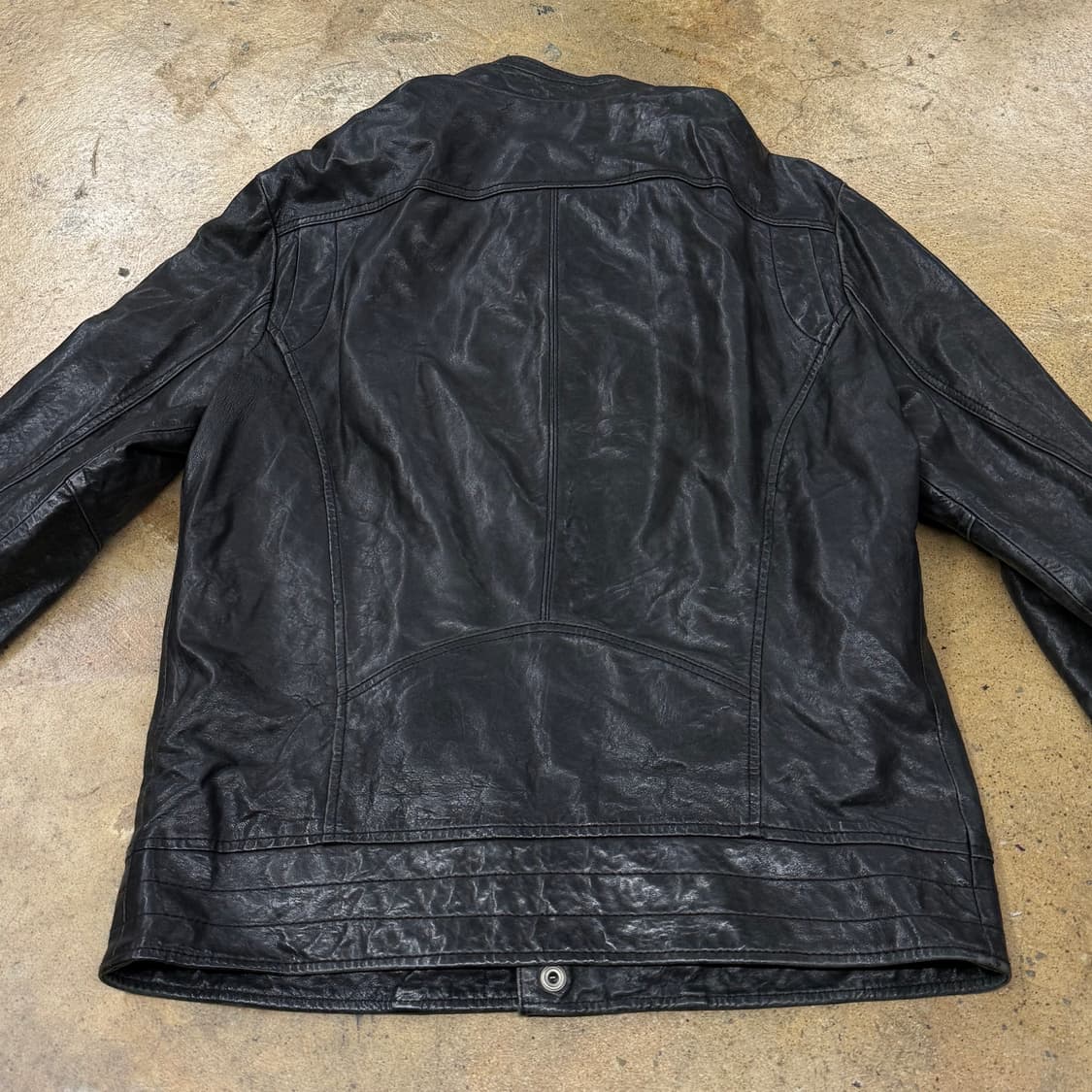 [정품/M] 게스 블랙 레더 라이더 자켓 가죽자켓 b10 상품이미지4