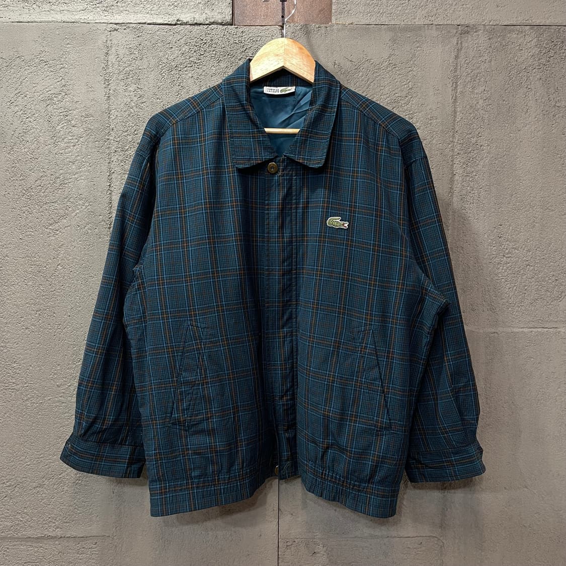 90s 라코스테 체크 블루종 자켓 상품이미지2