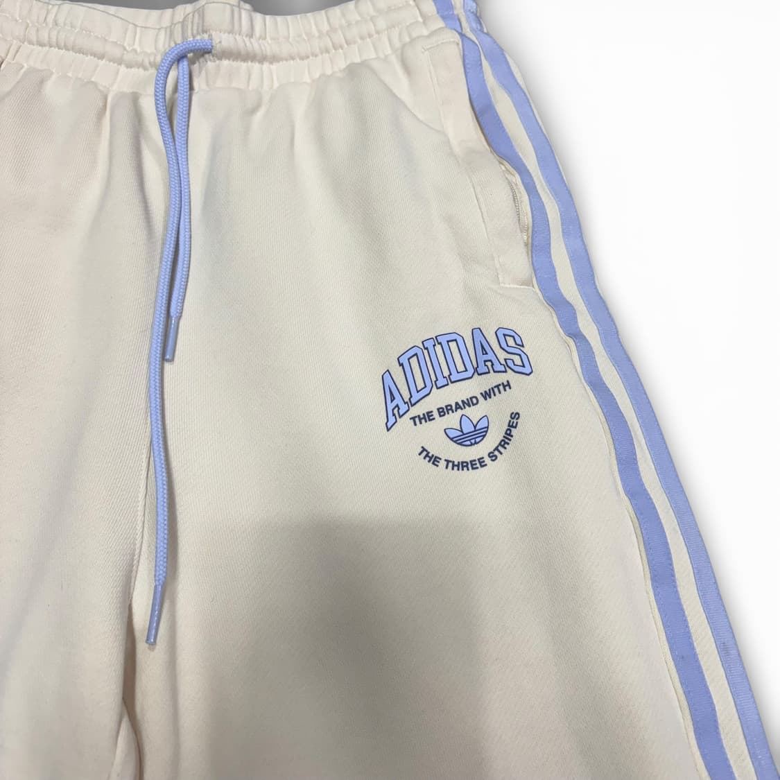 우먼XS 아디다스 아이보리 삼선 트랙 스웻 조거팬츠 상품이미지3