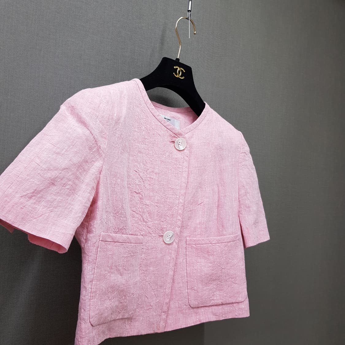 OBZEE 오브제 2023 린넨 숏 자켓 76-90-155사이즈 상품이미지3