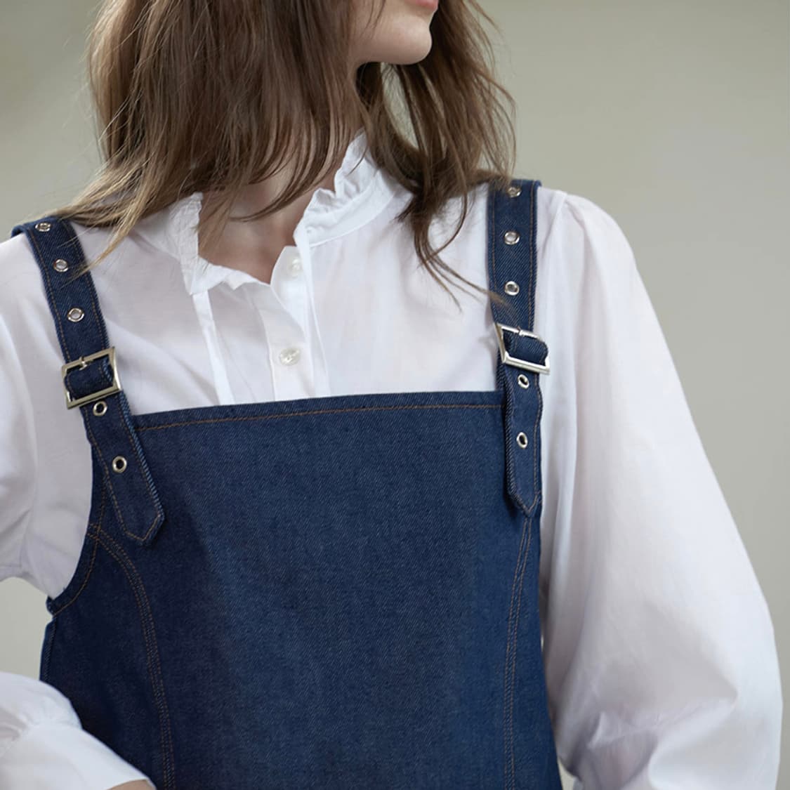 레터프롬문 머피 오버롤 데님 원피스 55-66 새상품  상품이미지2