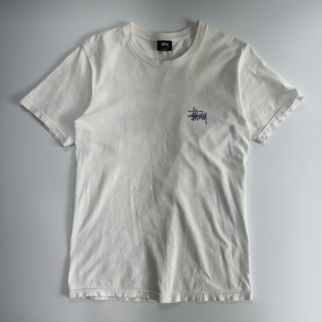 Stussy 스투시 백 퍼플 로고 반팔 상품이미지3