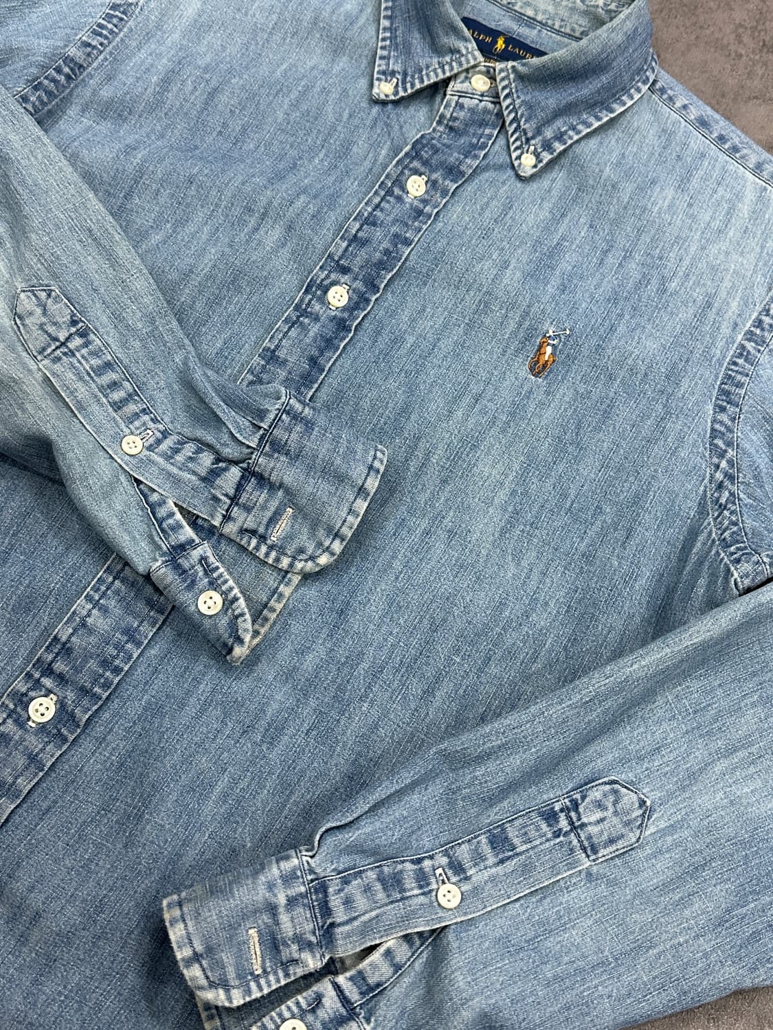 폴로 랄프로렌 멀티포니 연청 데님 셔츠 상품이미지2