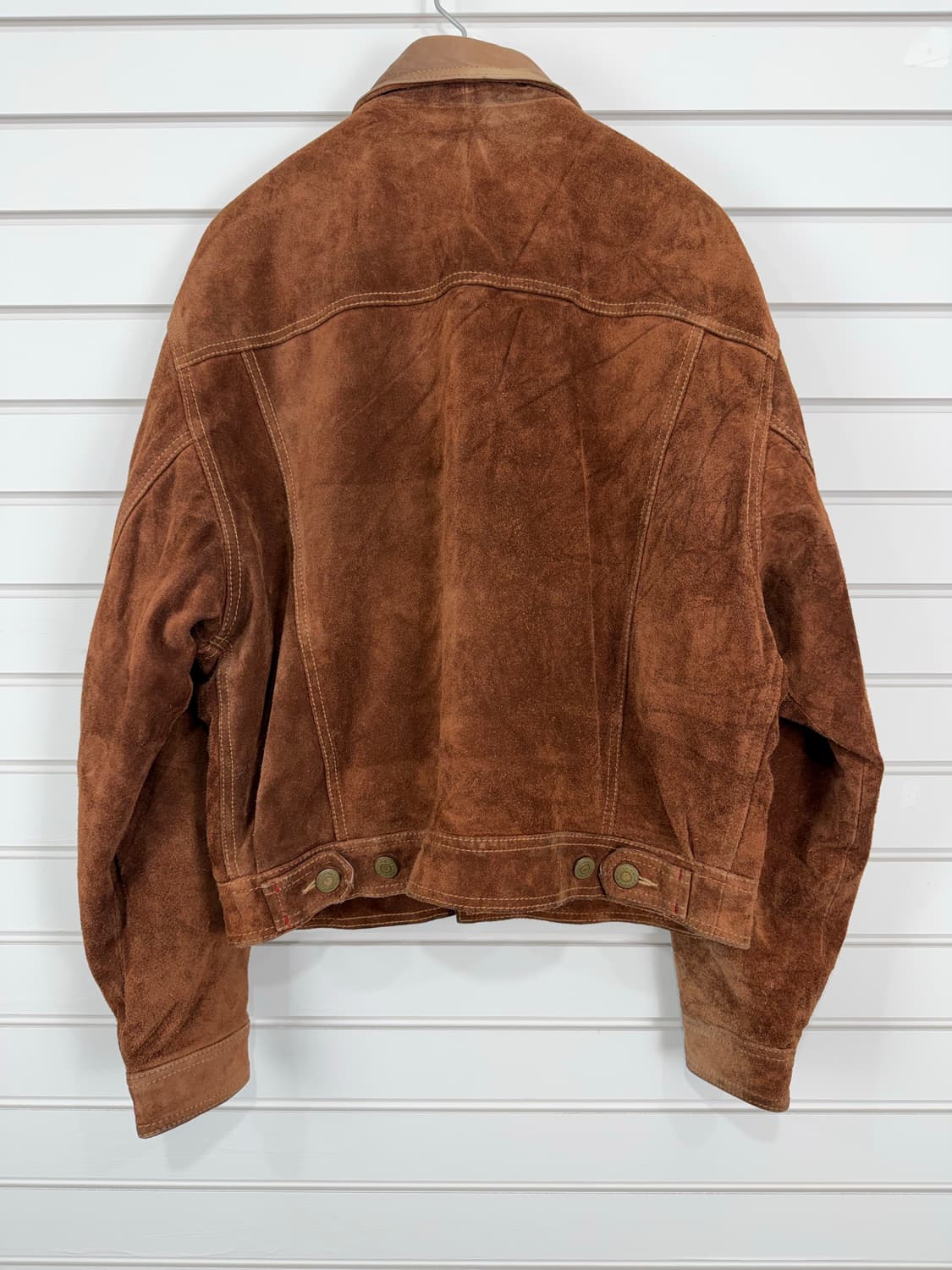 90’s PEPE CO GOODS 스웨이드 레더 트러커 자켓 상품이미지2