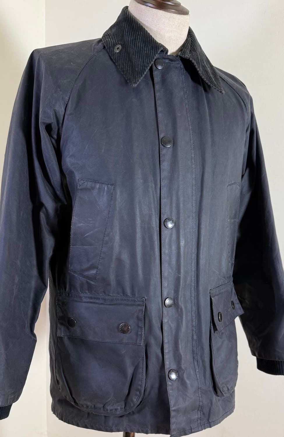 바버 베들레 왁스 자켓 네이비 C34 영국제  상품이미지1