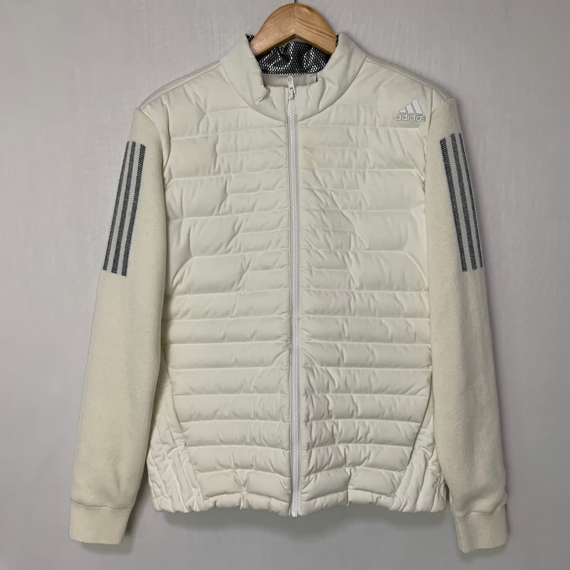 아디다스 삼선 아이보리 조끼패딩 자켓 져지 여성 XL 빈티지 상품이미지2