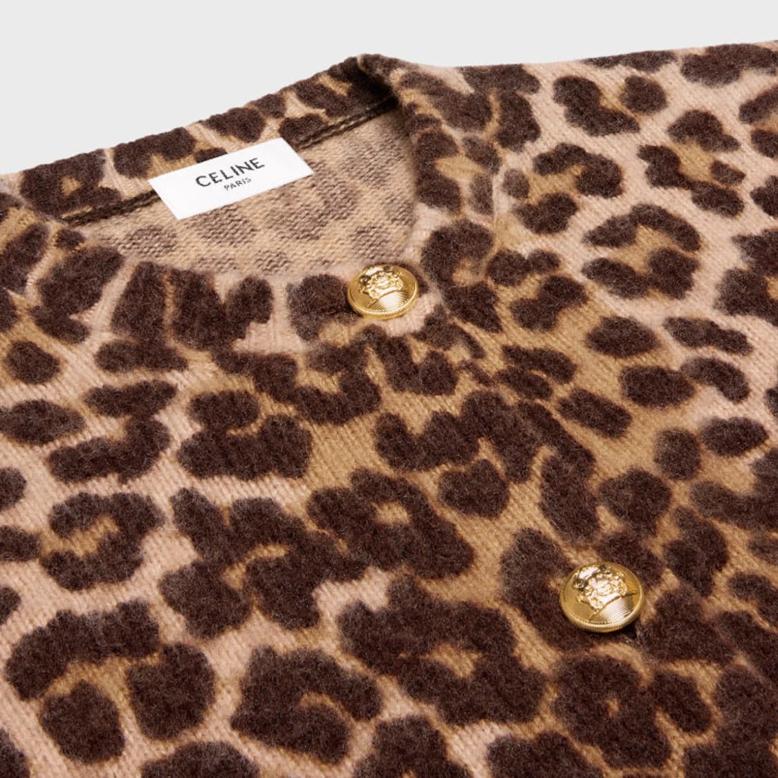 [BTS 뷔님 착용] 셀린느 24fw 캐시미어 레오파드 가디건 상품이미지4