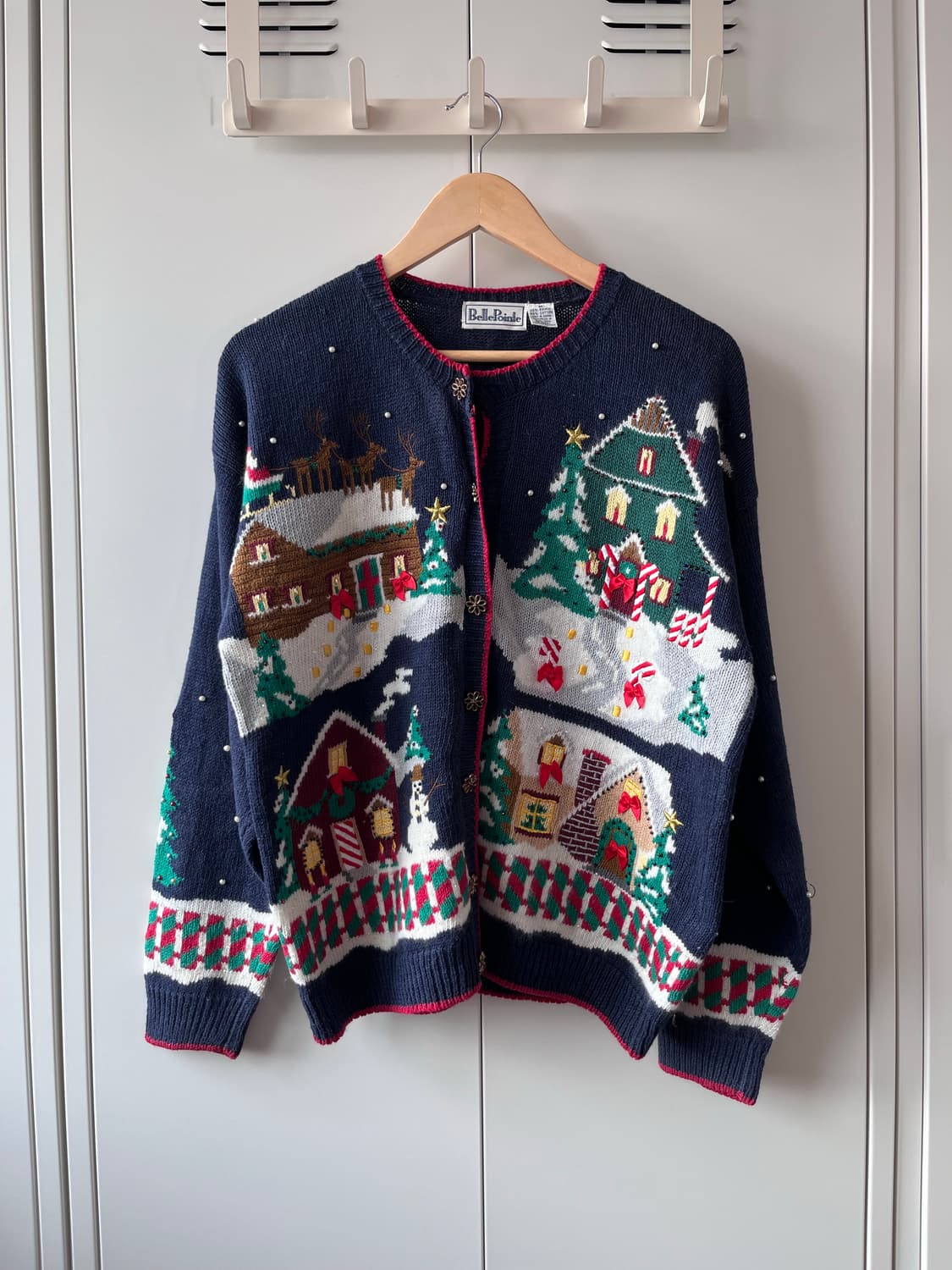 BellePointe 크리스마스 진주 니트 가디건  상품이미지10