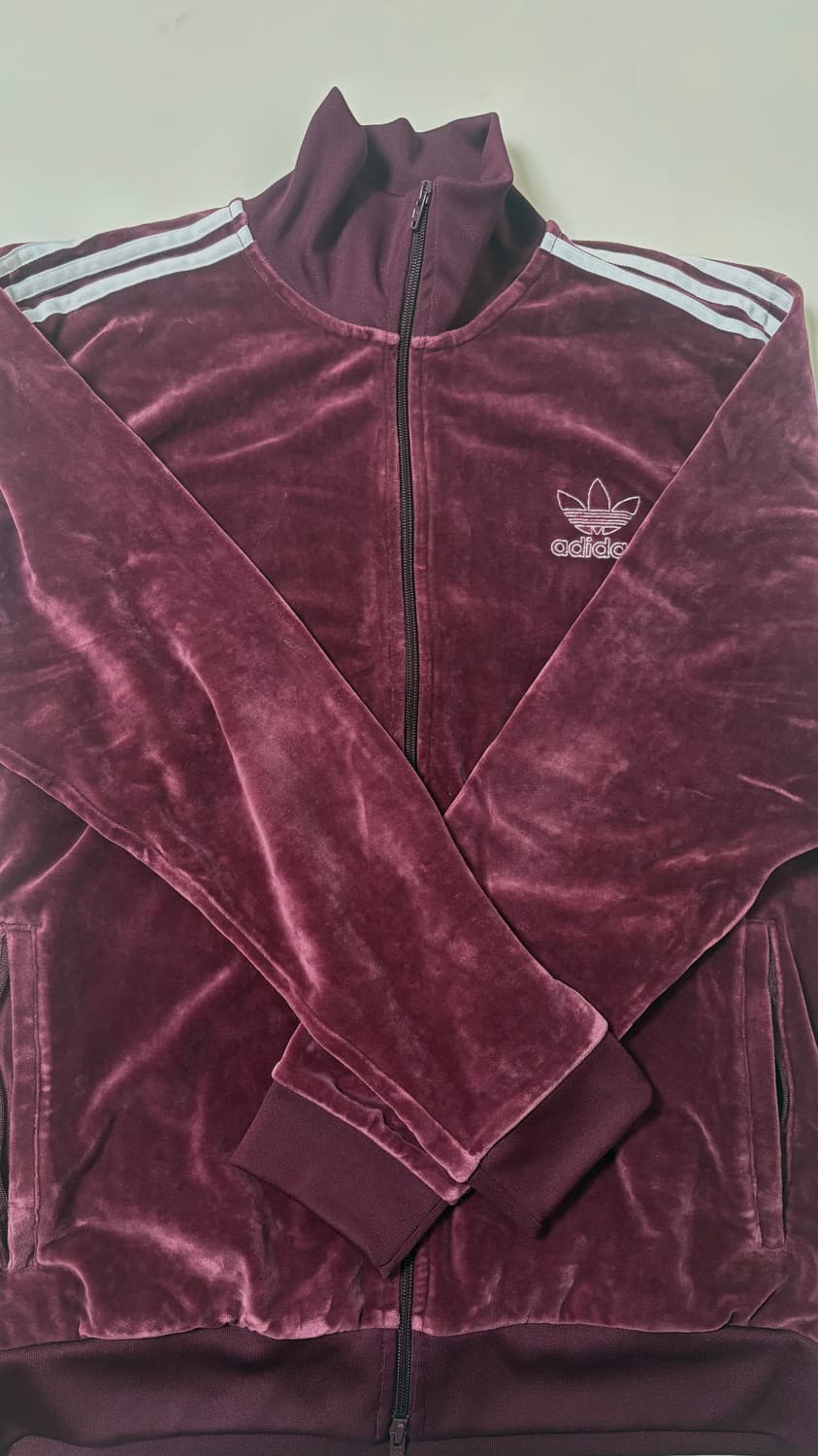 아디다스 희귀 버건디 벨벳 져지 상품이미지2