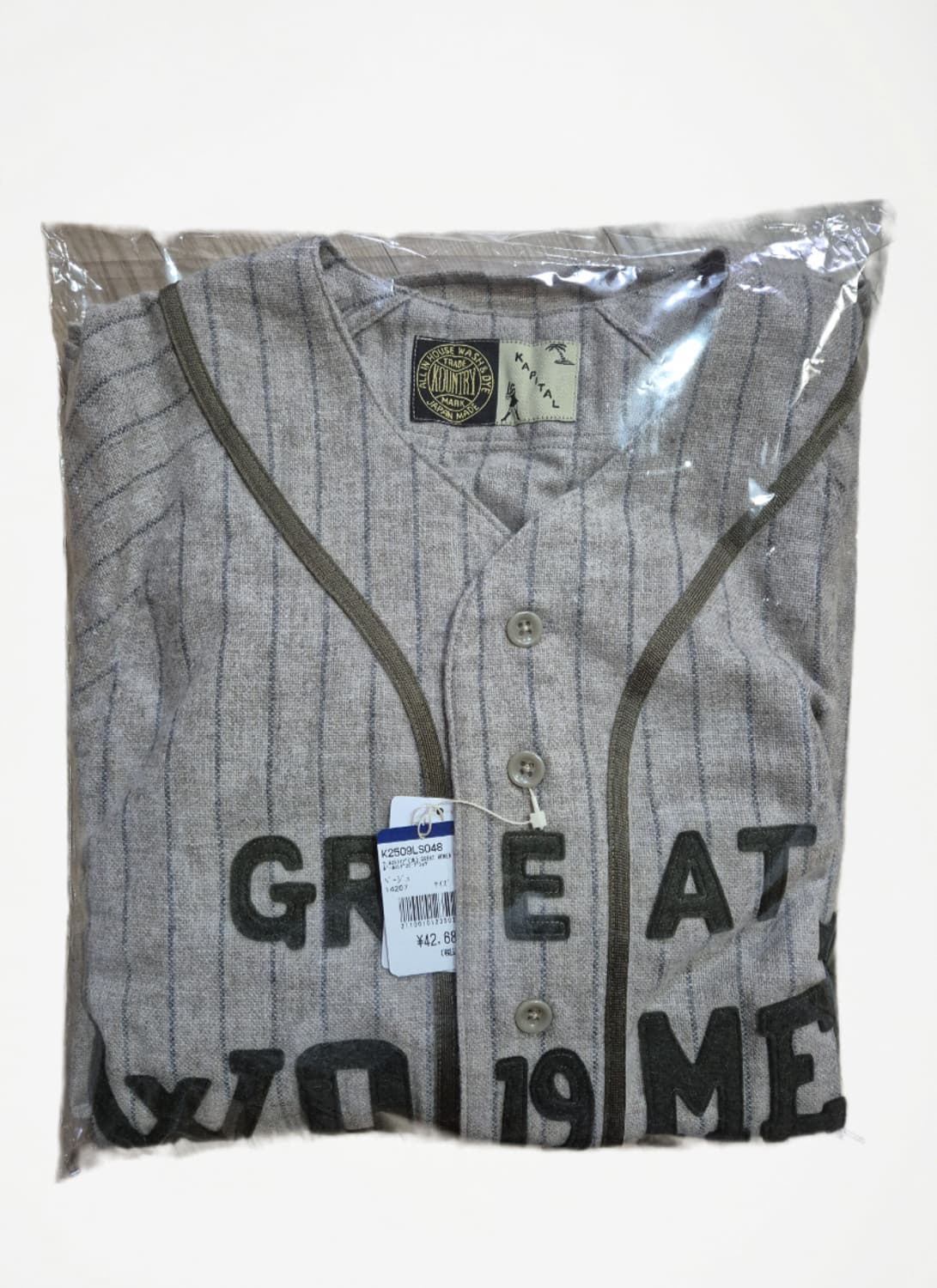 [새상품] 캐피탈 베이스볼 울 스트라이프 셔츠 상품이미지6