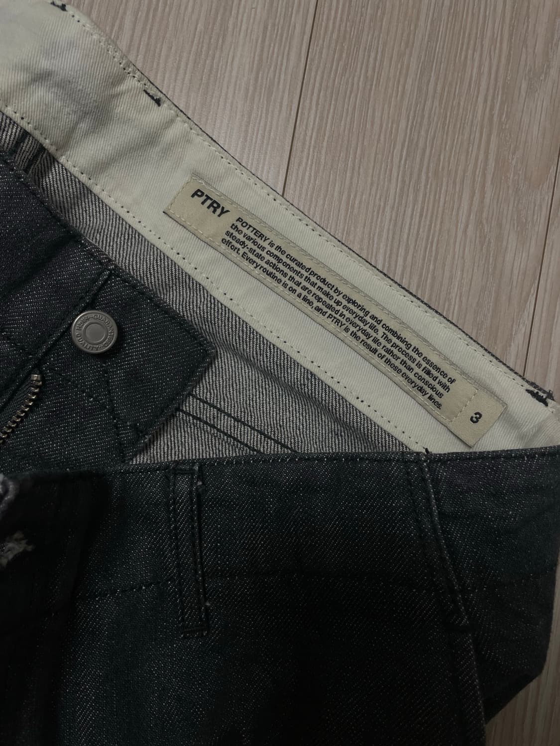포터리 원워시드 컴포트 데님 차콜 3size 상품이미지3