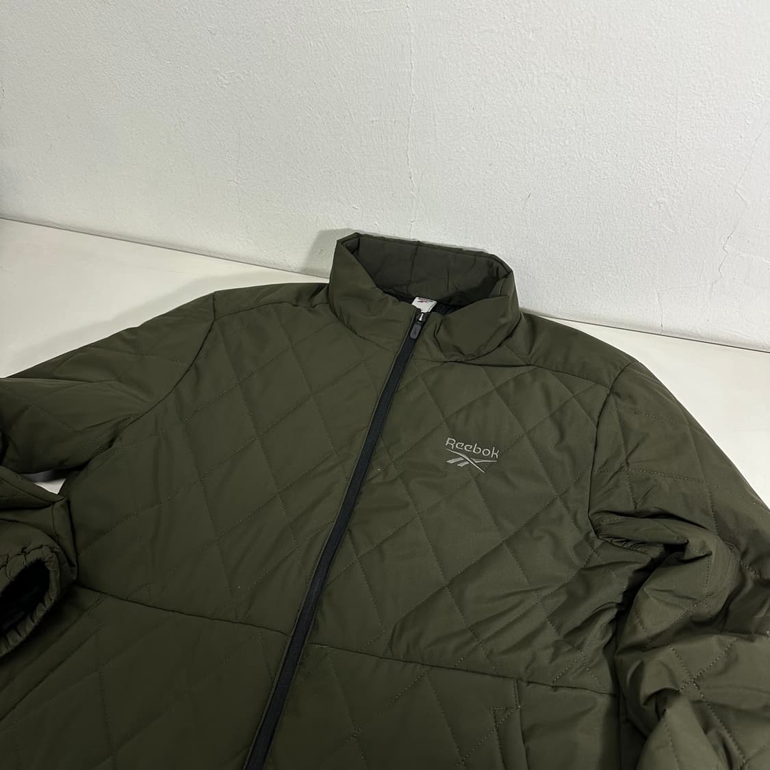 L 리복 카키 퀼팅 경량패딩 상품이미지2