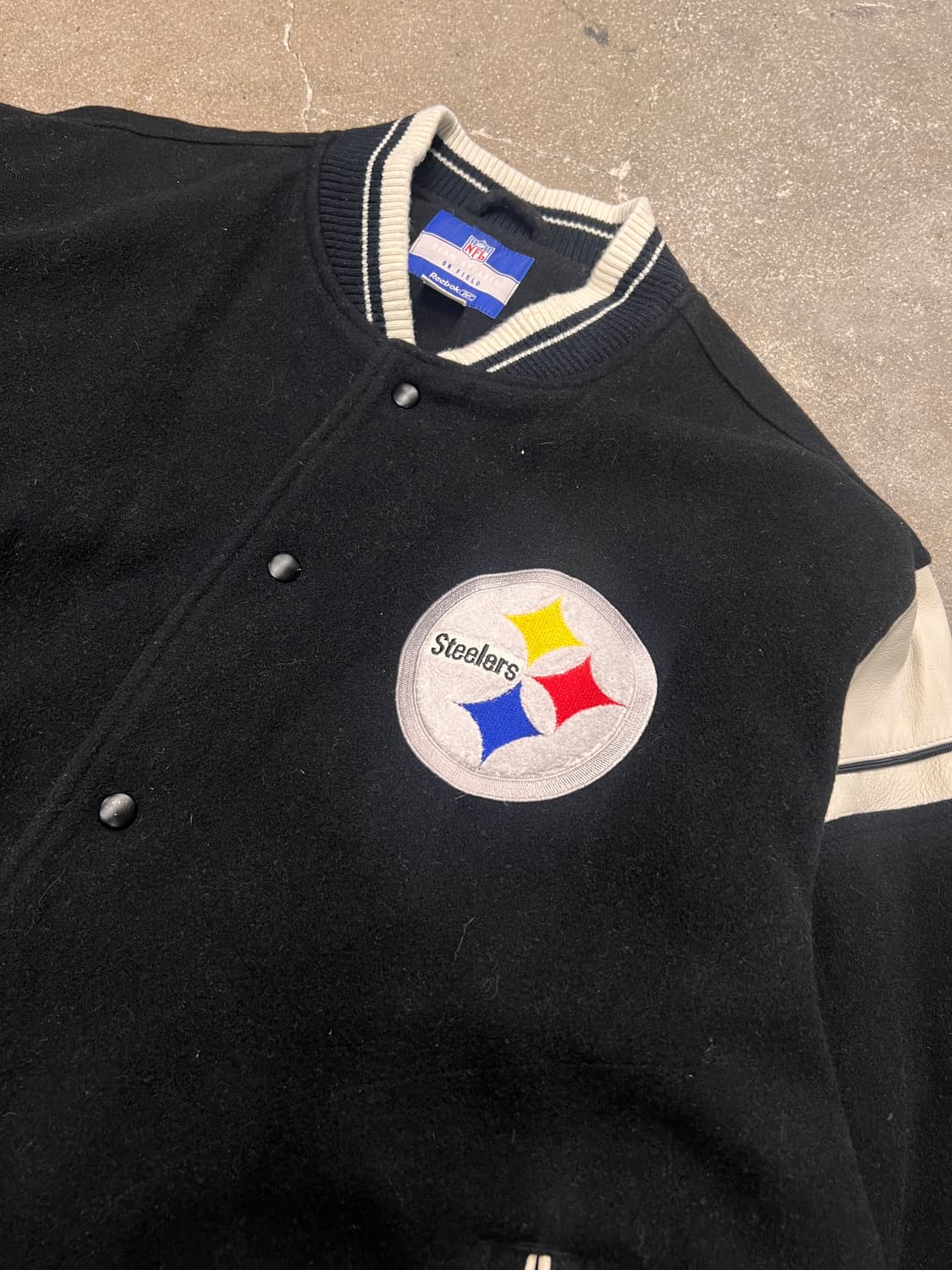 리복 NFL 피츠버그 스틸러스 레터맨 울 바시티 자켓 상품이미지3