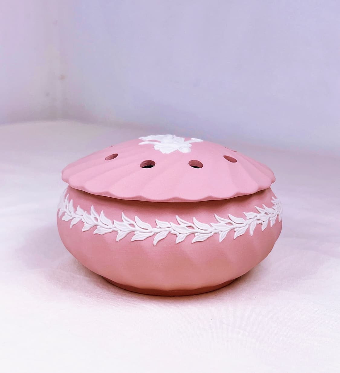 [영국엔틱] 웨지우드 제스퍼웨어 댄싱아워 포푸리 보석함_ 핑크 상품이미지5