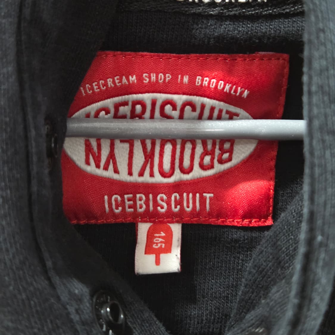 아이스비스킷 키즈 프린팅 헨리넥 후드티 165  상품이미지3