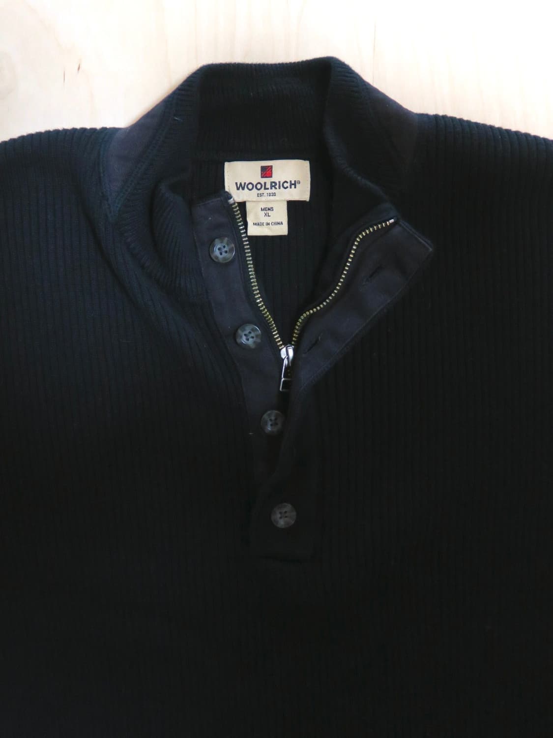 Wool Rich 빈티지 반집업 블랙 니트 XL 상품이미지7