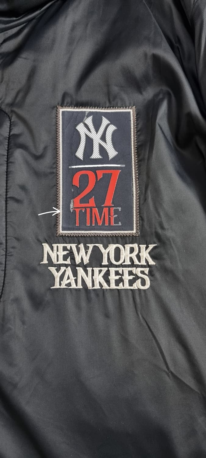 MLB 뉴욕양키즈 월드 챔피언 덕다운 롱패딩 L _ 남성,사진확인 상품이미지3