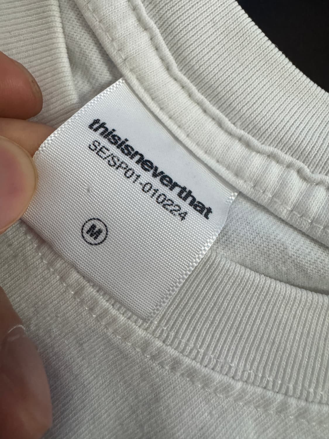 디스이즈네버댓 스펠아웃 화이트 반팔 티셔츠 M 상품이미지4