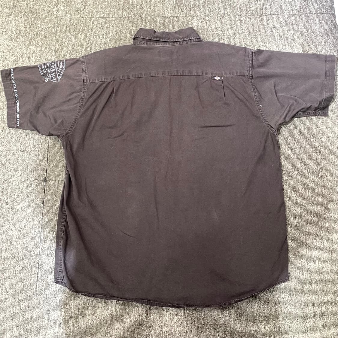 (L) Dickies 디키즈 반팔 워크 셔츠 브라운 상품이미지8