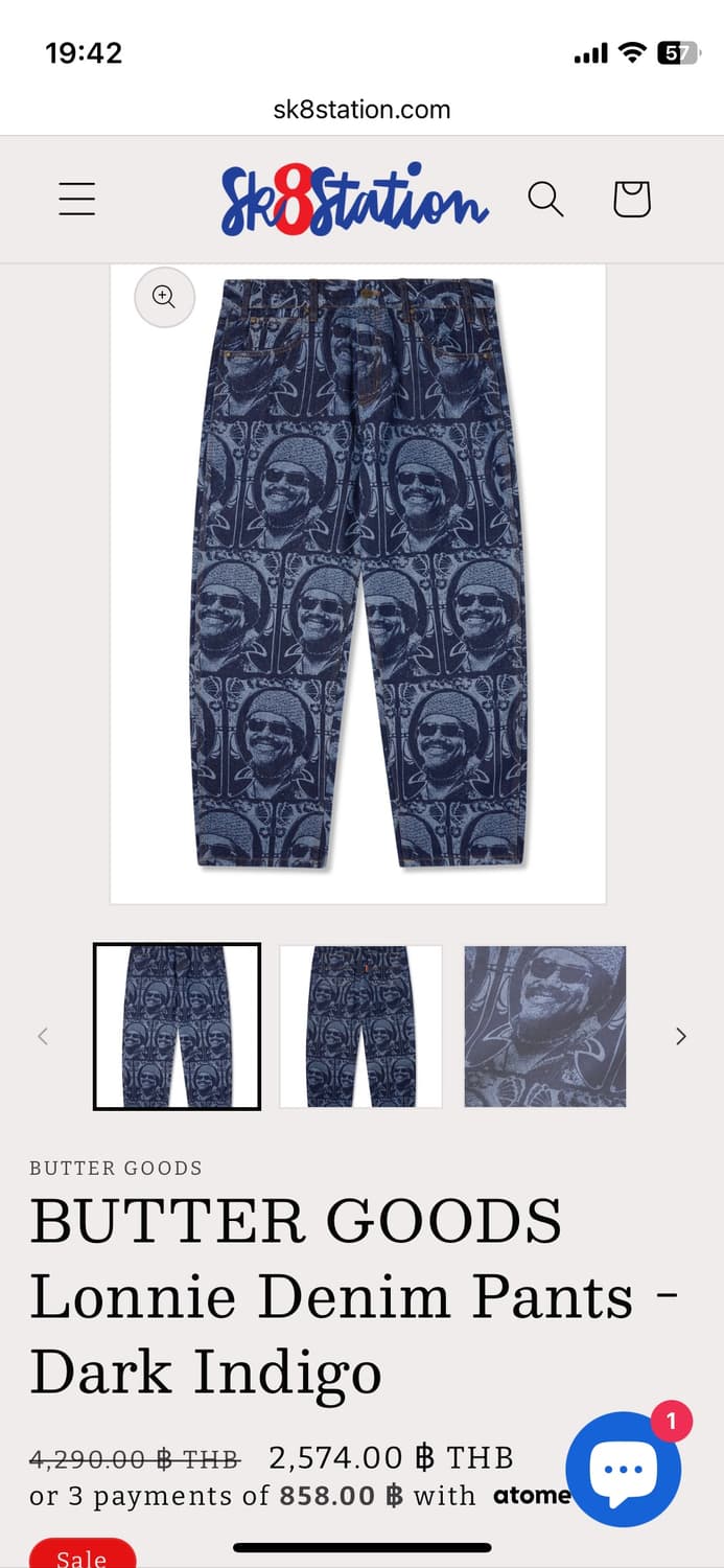 버터굿즈(BUTTERGOODS) Lonnie 데님 팬츠 상품이미지1