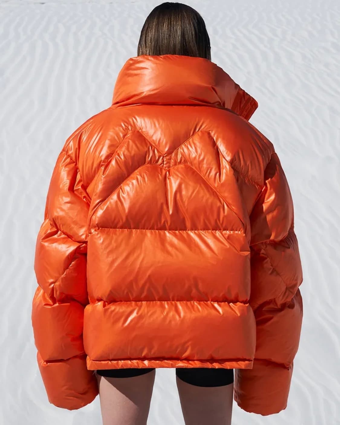 [새상품] LEEY 엠보로고 오버사이즈 푸퍼 재킷 오렌지 (현 YEEL) 상품이미지3